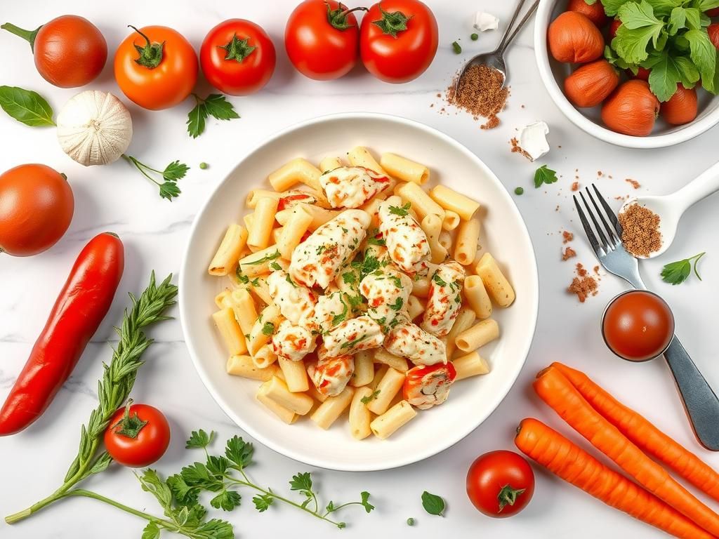 Fresh lobster tails, cheeses, pasta and herbs for lobster mac and cheese