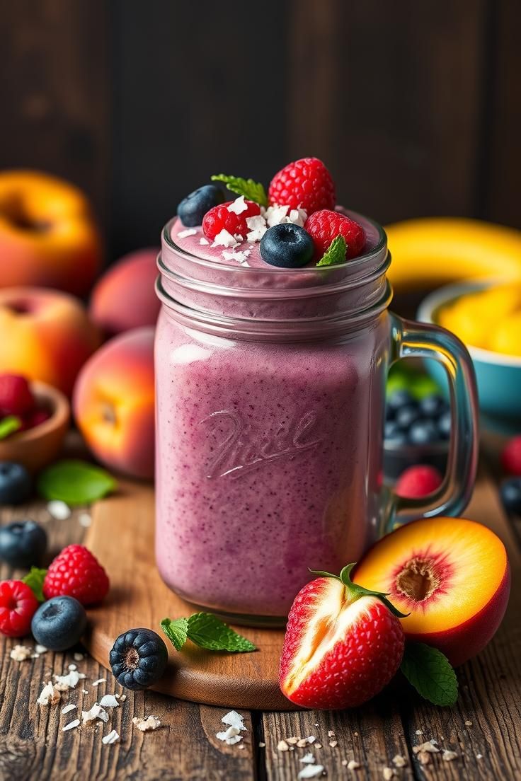 peach oatmeal smoothie